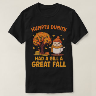 Playful Fall Cartoon Egg Cosy Seasonal Illustratio T-Shirt