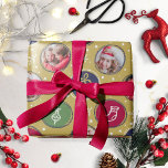 Playful Family Photo Collage Christmas Gold Wrapping Paper<br><div class="desc">Playful Family Photo Collage Christmas Gold  Wrapping Paper</div>