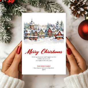 Playful Festive Christmas Scene Greeting Card