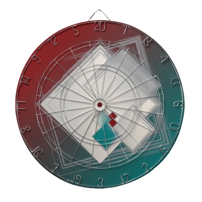 Playful Fibonacci squares Dartboard (Front)