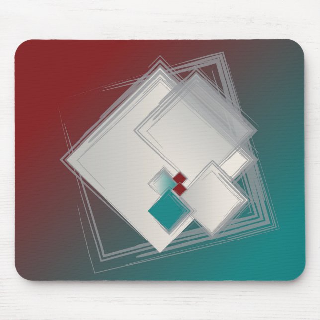 Playful Fibonacci squares Mouse Pad (Front)