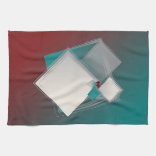 Playful Fibonacci squares Tea Towel