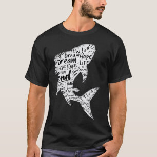 Playful Fish Silhouette Typography – Cute Aquati T-Shirt