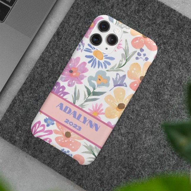 Playful Floral Chic Valentines Gifts for Teens Case-Mate iPhone Case (Playful Floral Chic Valentines Gifts for Teens)