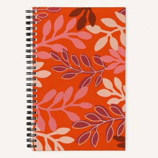 Playful floral leaves notebook