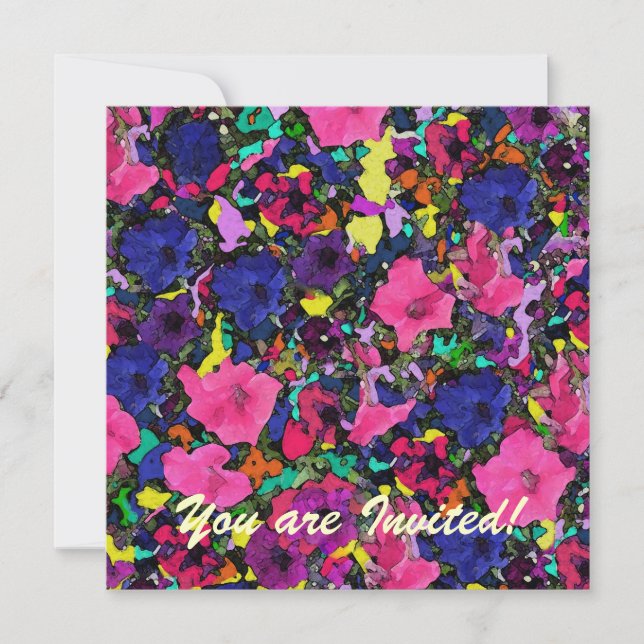 Playful Flowers ~ Invitations (Front)
