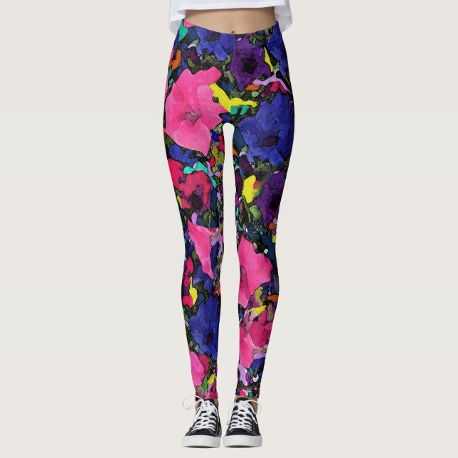 Playful Flowers - Leggings (Front)