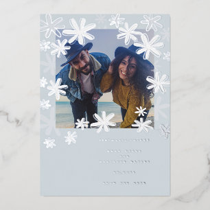 Playful Flowers Save the Date card