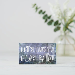 Playful Font, Vintage Grunge Mummy Play Date Card