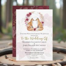 Playful Fox Autumn Floral Wedding