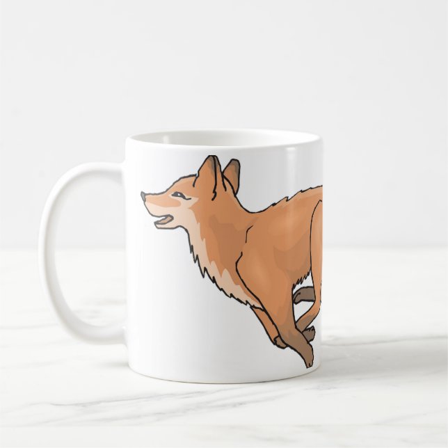 Playful Fox Design Mug – Perfect for Nature Lovers (Left)