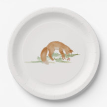 Playful Fox Party Plates