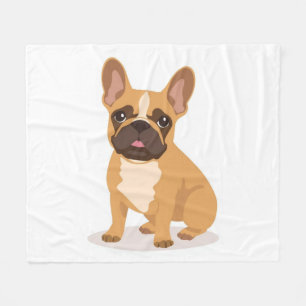 Playful French Bulldog Fleece Blanket Kids Room