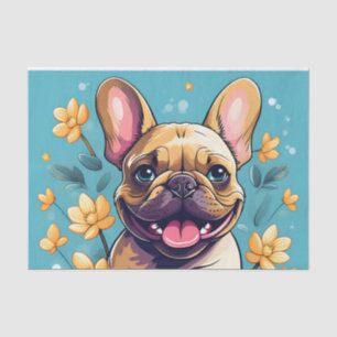 Playful French Bulldog Tissue Paper
