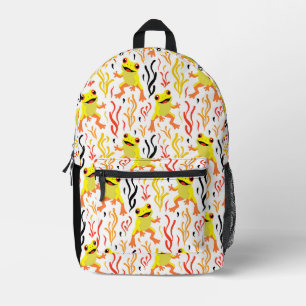 Playful Frogs Printed Backpack