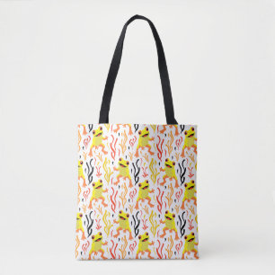 Playful Frogs Tote Bag
