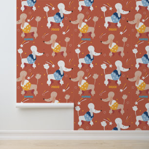 Playful Fun French Poodle Dog Pet Personalised Wallpaper