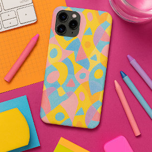 Playful Funky Amorphous Shapes Crayon Art Pattern iPhone 11 Pro Max Case