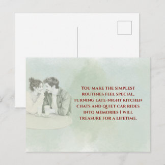 Playful & Funny Love Quote Postcard | Laughing Cou