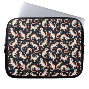 Playful Gecko Pattern Laptop Sleeve
