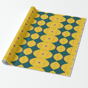 Playful geometry pattern wrapping paper
