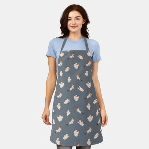 Playful Ghosts Halloween Pattern Apron
