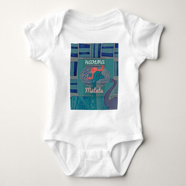 Playful Giraffe Art: An African Delight Baby Bodysuit (Front)