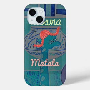 Playful Giraffe Art: An African Delight iPhone 15 Case
