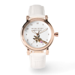 Playful Giraffe Tongue Out Watch Smile - Your Text