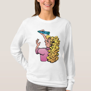 Playful Girl with Crayon T-Shirt