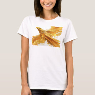 Playful Gold Abstract Eagle Art Composition T-Shirt