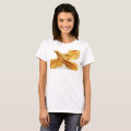 Playful Gold Abstract Eagle Art Composition T-Shirt | Zazzle