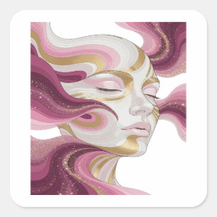 Playful Gold Abstract Sticker Print