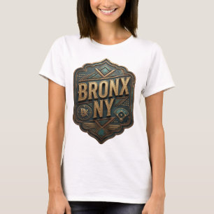 Playful Gold BRONX NY Statement Tee