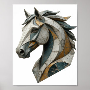 Playful Grey ABSTRACT ART Design v2 Poster