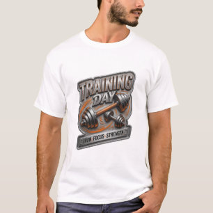 Playful Grey TRAINING DAY Quote Shirt