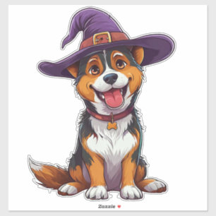 Playful Halloween Puppy In Magic Costume Dog