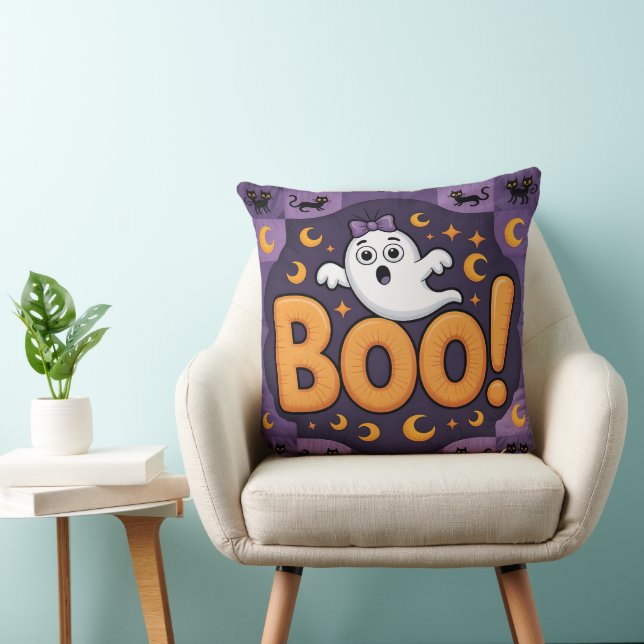 Playful Halloween Quilt, Throw Pillow  (Chair)
