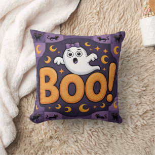 Playful Halloween Quilt, Throw Pillow 