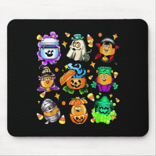 Playful Halloween Snack Bucket Art For Food Lovers Mouse Pad