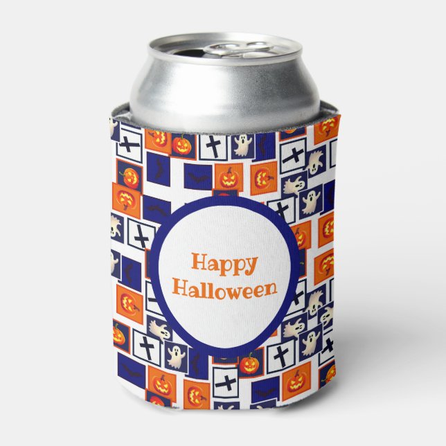playful Halloween-themed pattern  Can Cooler (Can Front)