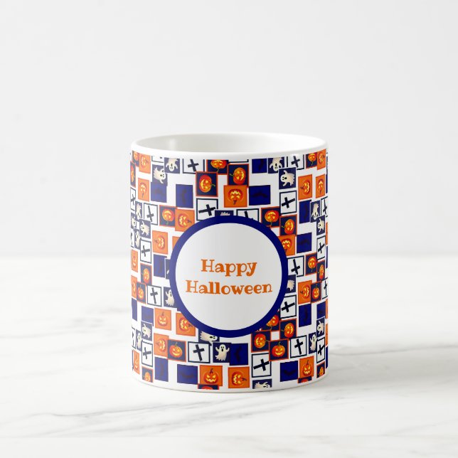 playful Halloween-themed pattern Coffee Mug (Center)