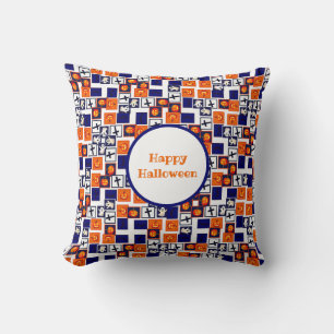 playful Halloween-themed pattern Cushion