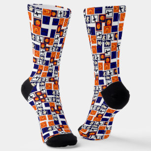 playful Halloween-themed pattern Socks