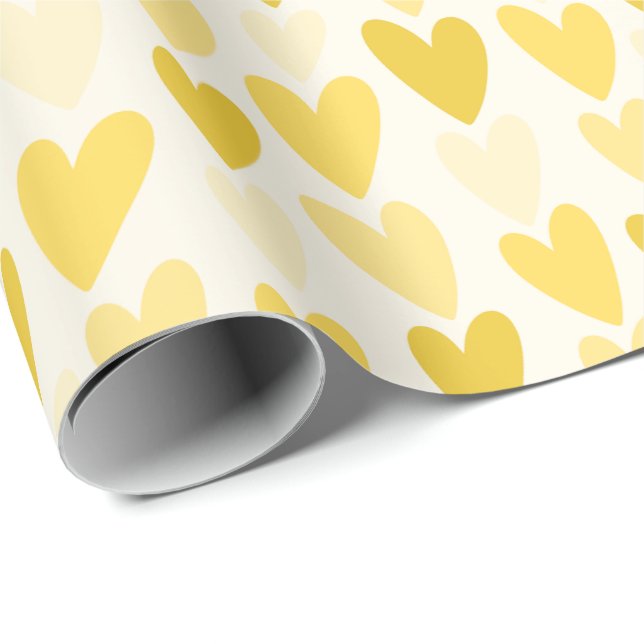 Playful Hand-Drawn Heart Pattern Wrapping Paper (Roll Corner)