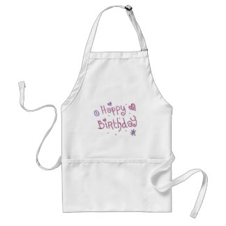 Playful Happy Birthday Text Standard Apron