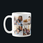 Playful Happy Family Photo Collage Mug<br><div class="desc">The kids, the pets, the guitar... it can be difficult to get everything onto your favourite family mug. However, this 10 photo collage mug could be the answer to all your prayers—it's perfect for making sure you don't leave anybody out. Indeed, the gridded design pattern gives your photo collection a...</div>