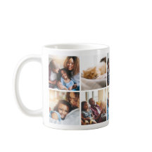 Playful Happy Family Photo Collage Mug