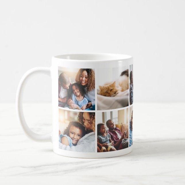 Playful Happy Family Photo Collage Mug (Left)