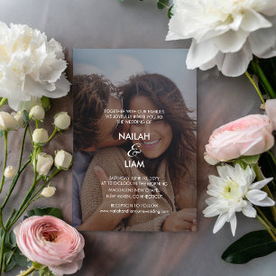 Playful Happy Photo Wedding Invitation
